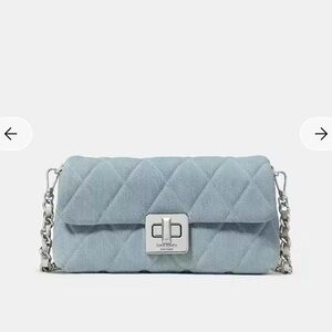 NWT🩵Kate Spade Carey Light Denim Wallet On Chain Crossbody KN709 Summer Spring